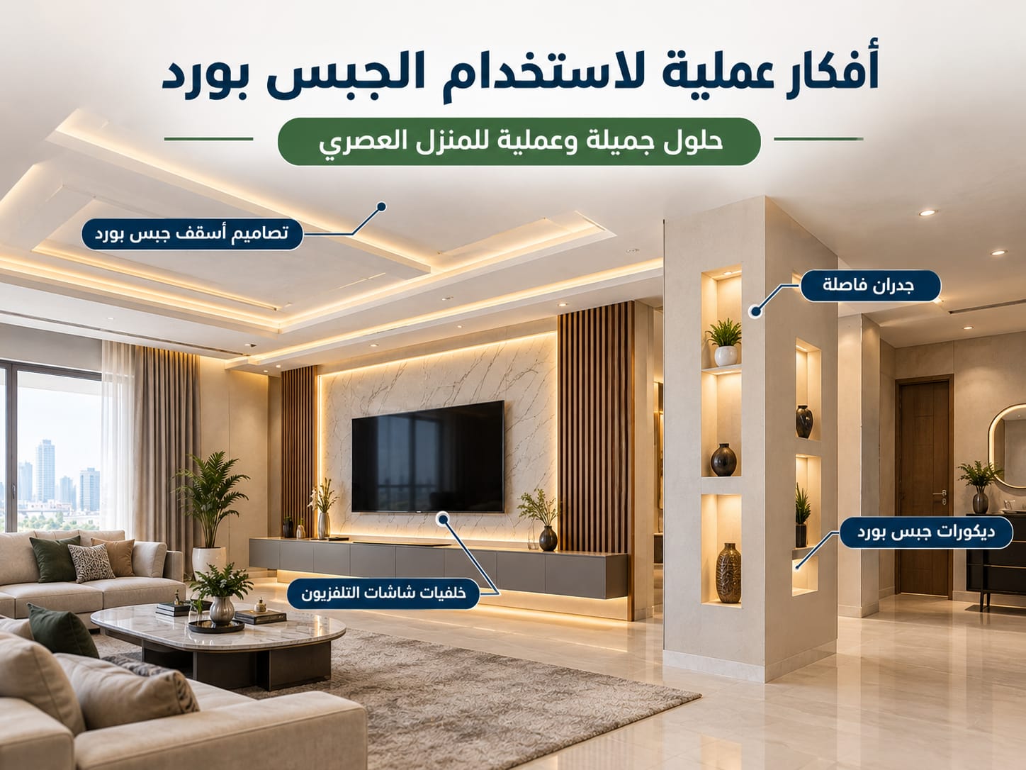 أفكار الجبس بورد في المنازل
