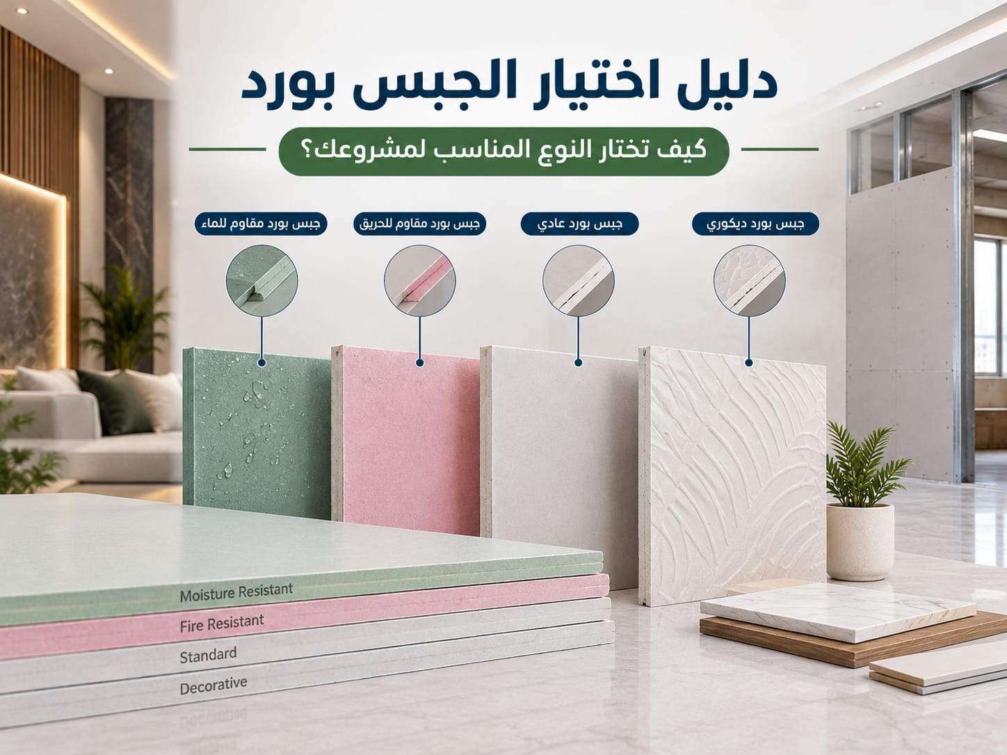 دليل اختيار الجبس بورد